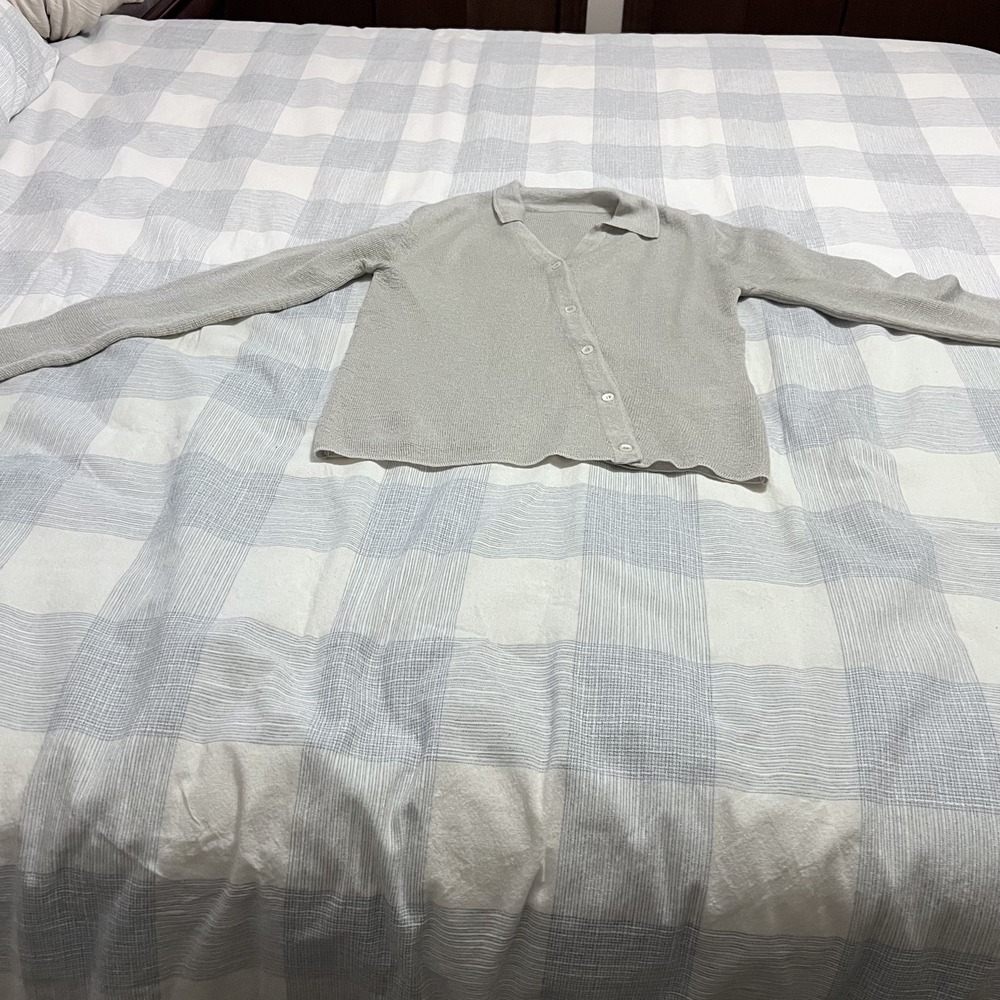YOUTH -  Grey Women's Cardigan Sweater Size S
